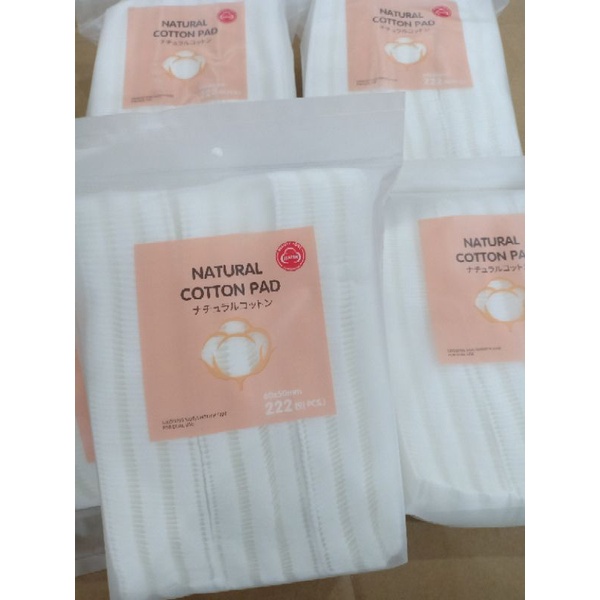 Bông tẩy trang Natural Cotton Pads 222 miếng Nhật Bản P0055x