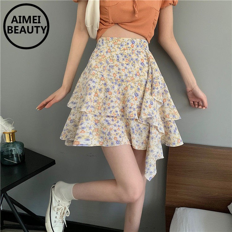 Chân Váy Chữ A Họa Tiết Hoa Nữ Tính