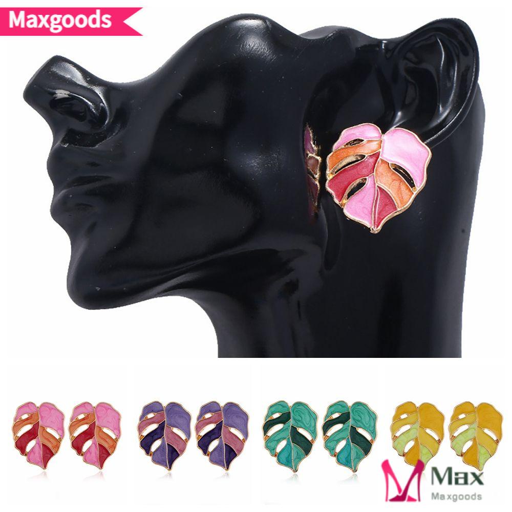 Khuyên Tai Nữ Hình Chiếc Lá/Rùa/Lá Lớn Rỗng Bằng Hợp Kim Thời Trang