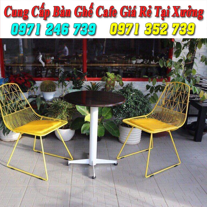 Bộ bàn ghế cafe sắt mỹ nghệ cao cấp