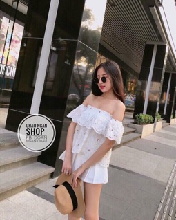 Áo bèo bẹt vai trắng [xả kho]