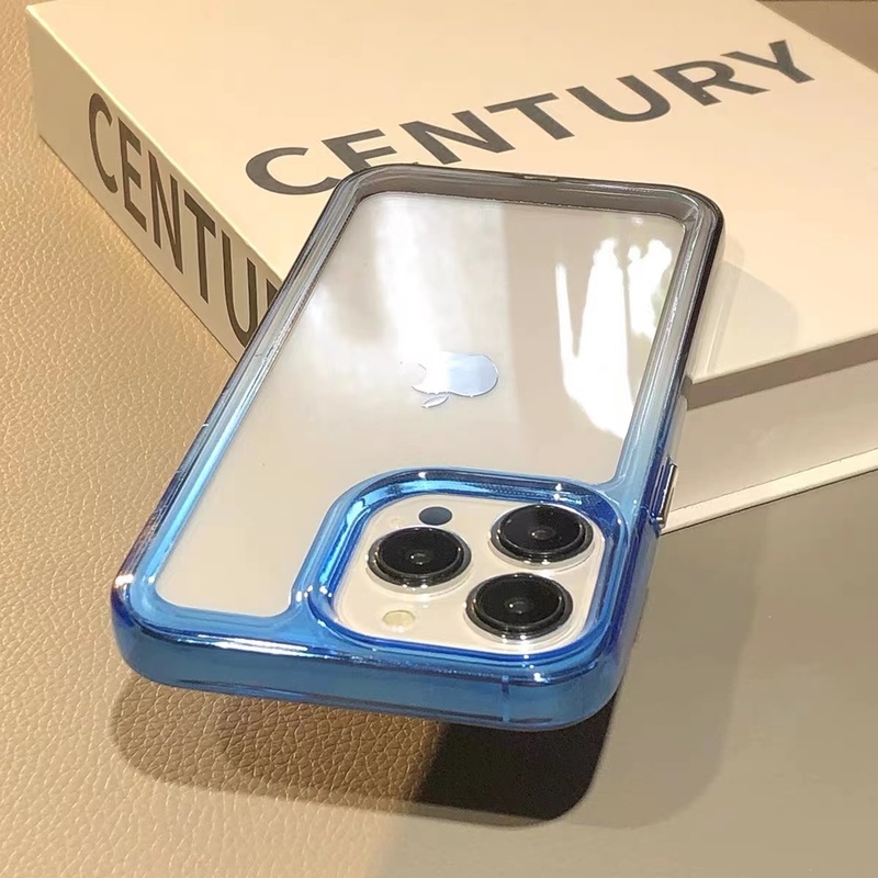 Ốp Điện Thoại Trong Suốt Chống Sốc Màu Gradient Cao Cấp Cho iphone 11 pro max 12 pro max 13 pro max X / Xs max XR
