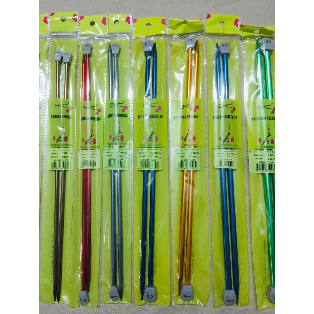 Kim đan thẳng SKC 35cm dùng đan khăn, áo, váy, tất vớ chất lượng