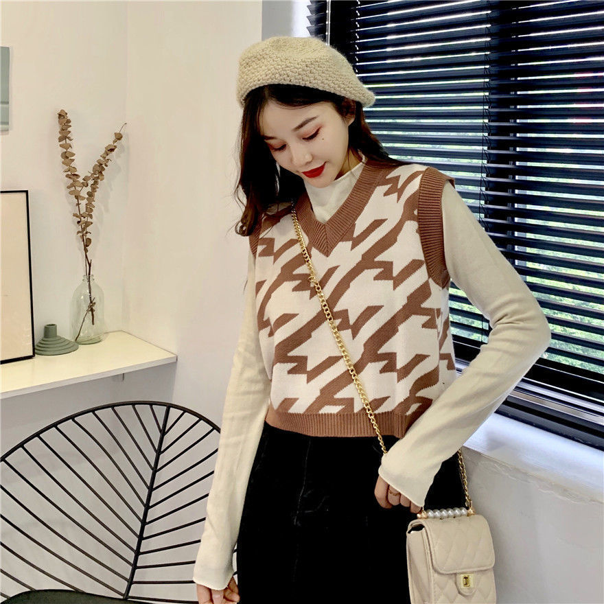 Áo gile/ Set áo gile + áo thun thời trang cổ tròn đáng yêu cho nữ