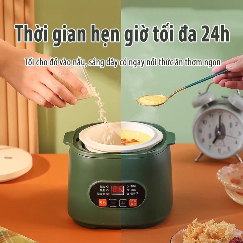 Nồi Chưng Yến Nồi Nấu Cháo Chậm Changhong Cho Bé Ăn Dặm Ninh Hầm Hấp Cách Thủy Đa Năng