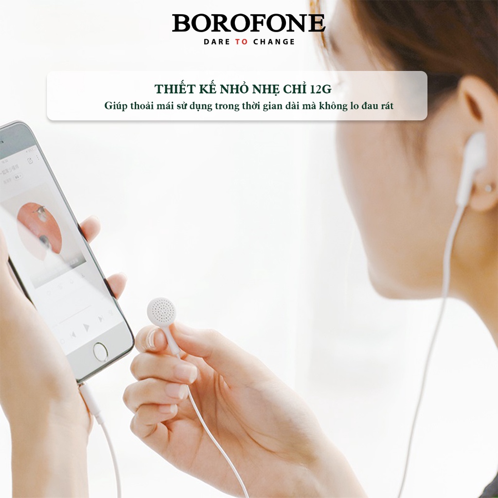 Tai nghe có dây nhét tai BOROFONE BM40 Sage - AK Mobile