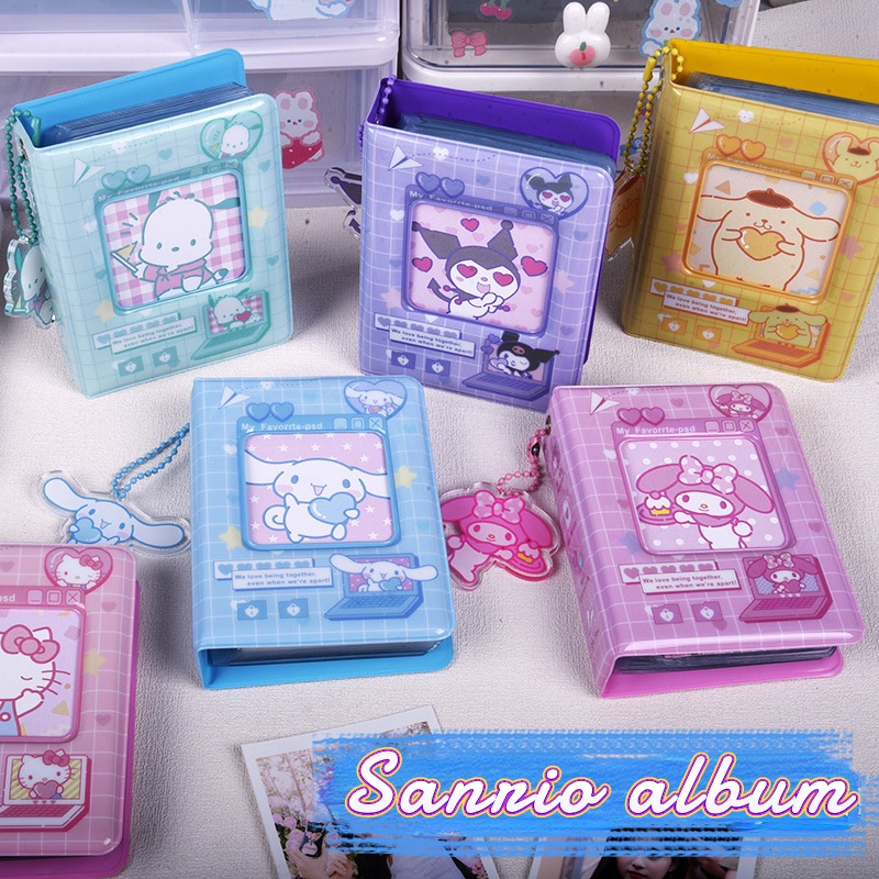 SANRIO Album Ảnh 3 Inch Với 40 Ngăn Đựng Thẻ 2R Polaroid Bằng PVC In Họa Tiết Hoạt Hình Dễ Thương