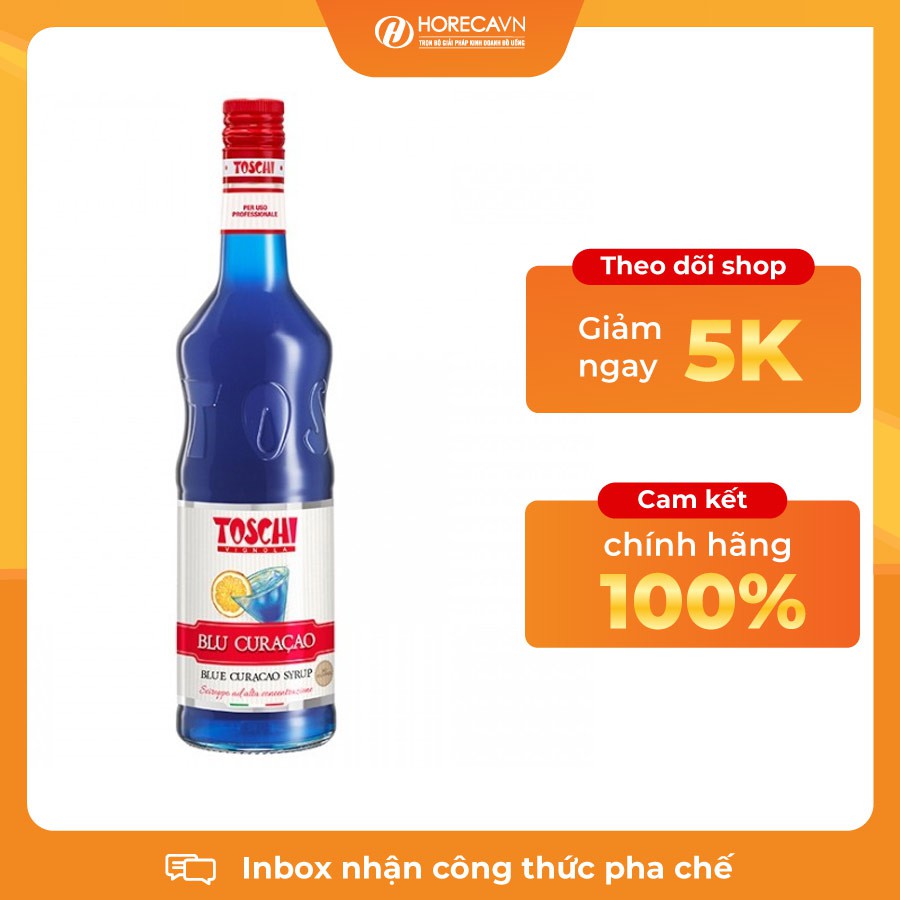 Siro Toschi Vỏ Cam Xanh 1000ml - Toschi Bule Cruracao Syrup 1000ml