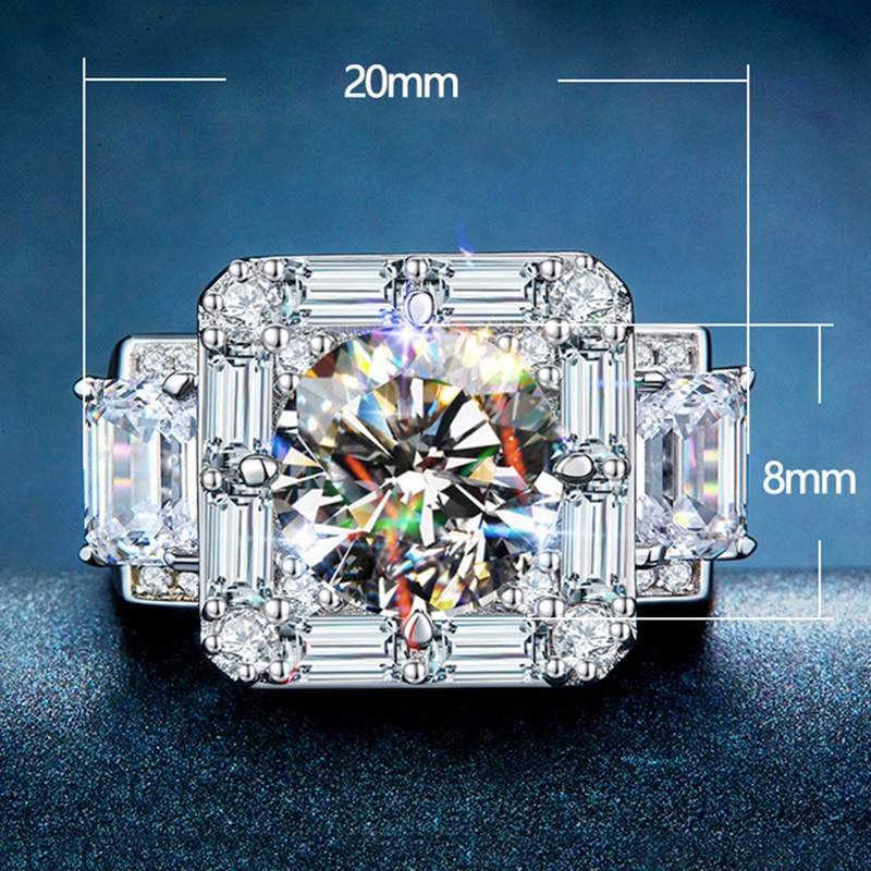 Nhẫn đính đá zircon nhiều màu sắc phong cách cho nữ