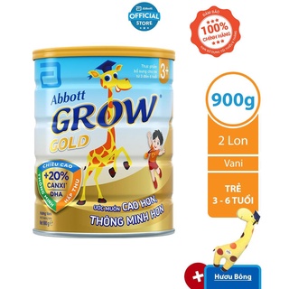 [Mã FMCG80 giảm 10% đơn từ 400K] Bộ 02 lon Sữa bột Abbott Grow Gold 3+ 900g/lon