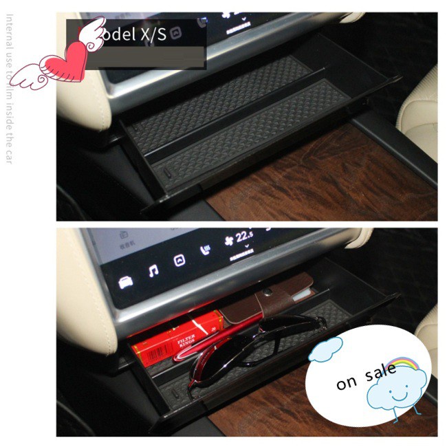 Box Drawer Tray For Tesla Model S/ Storage Console Car Center Style