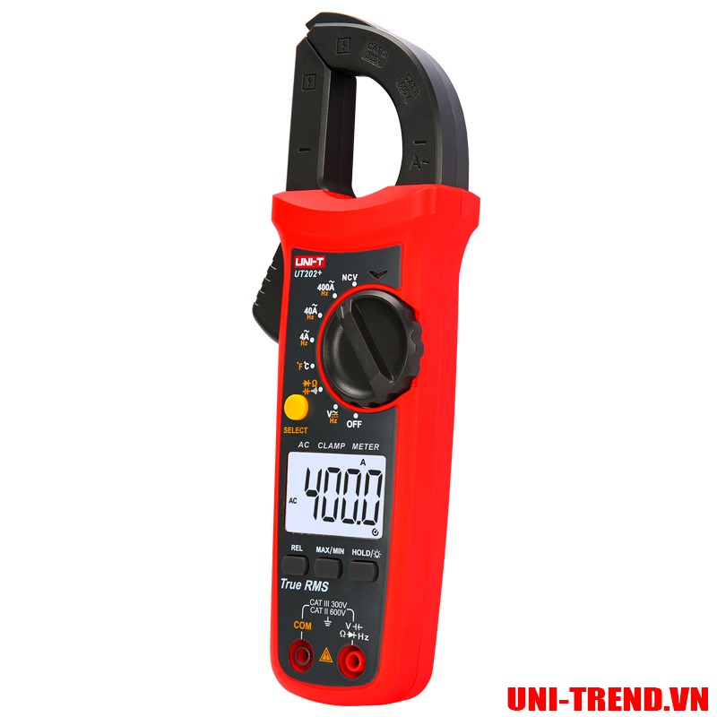 UT202+ Ampe kìm điện tử Uni-Trend có đo nhiệt độ 400A   (Ver 2019)