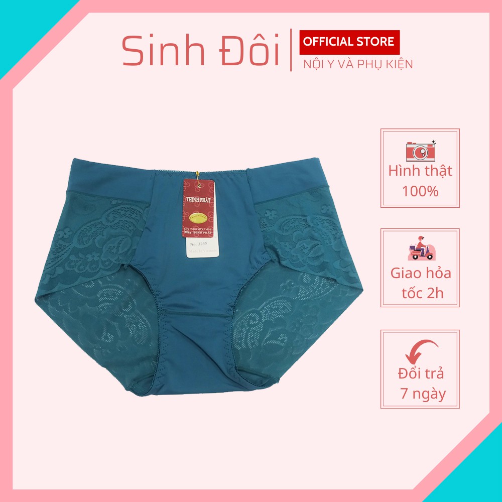 Quần lót nữ thun lạnh trơn cao cấp Thịnh Phát 3255 cạp cao chất mềm mịn thoáng mát không lộ đường may size từ 50kg-65kg