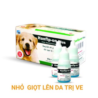 HANFLIP ON PLUS 1,34ML - Nhỏ gáy diệt ve, rận, bọ chét ,ghẻ ở chó