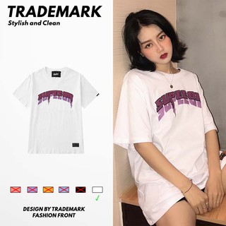 Áo Thun Nữ Tay Lỡ Supeeon Trắng, áo phông basic unisex form rộng