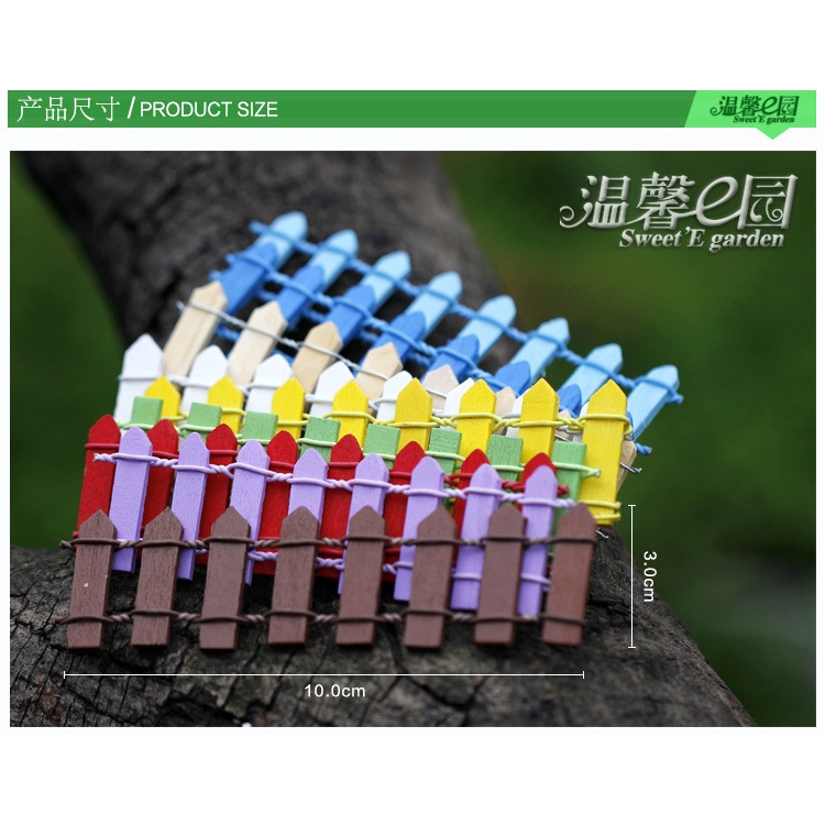 Mô Hình Hàng Rào 10x3cm 🌵FREESHIP🌵 Trang Trí Tiểu Cảnh, Sen Đá, Xương Rồng, Terrarium, Giao Màu Ngẫu Nhiên.