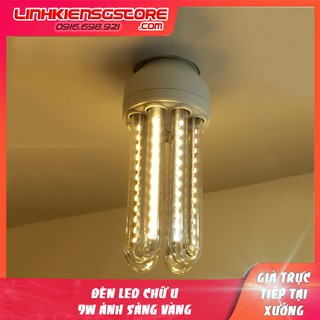 BÓNG ĐÈN LED 9W ÁNH SÁNG VÀNG CHỮ U- NGUỒN 220V