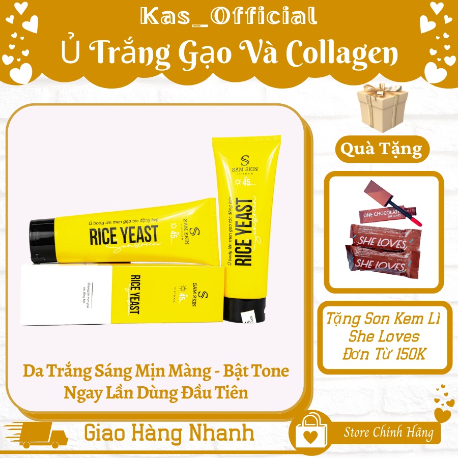 Ủ Trắng Body Tinh Chất Gạo Và Collagen Giúp da Trắng Sáng Mịn Màng - Bật Tone Ngay Lần Đầu Tiên An Toàn Cho Mọi Loại Da