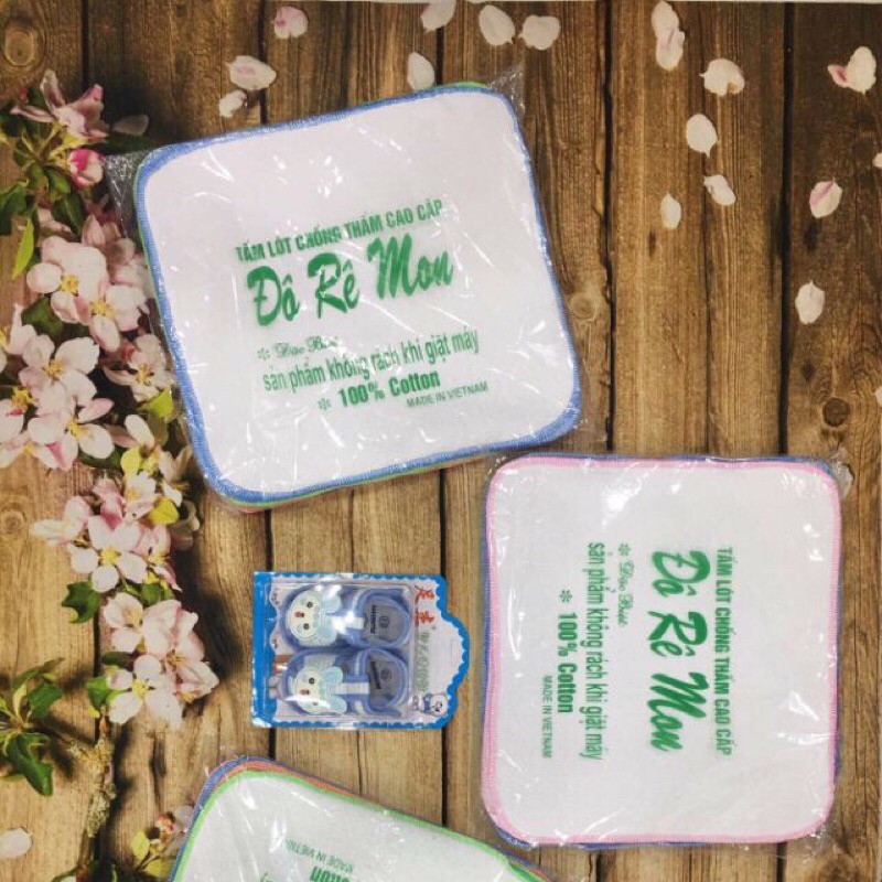 Gói 10 chiếc tấm lót chống thấm giặt được bằng máy giặt (ảnh chụp thật)