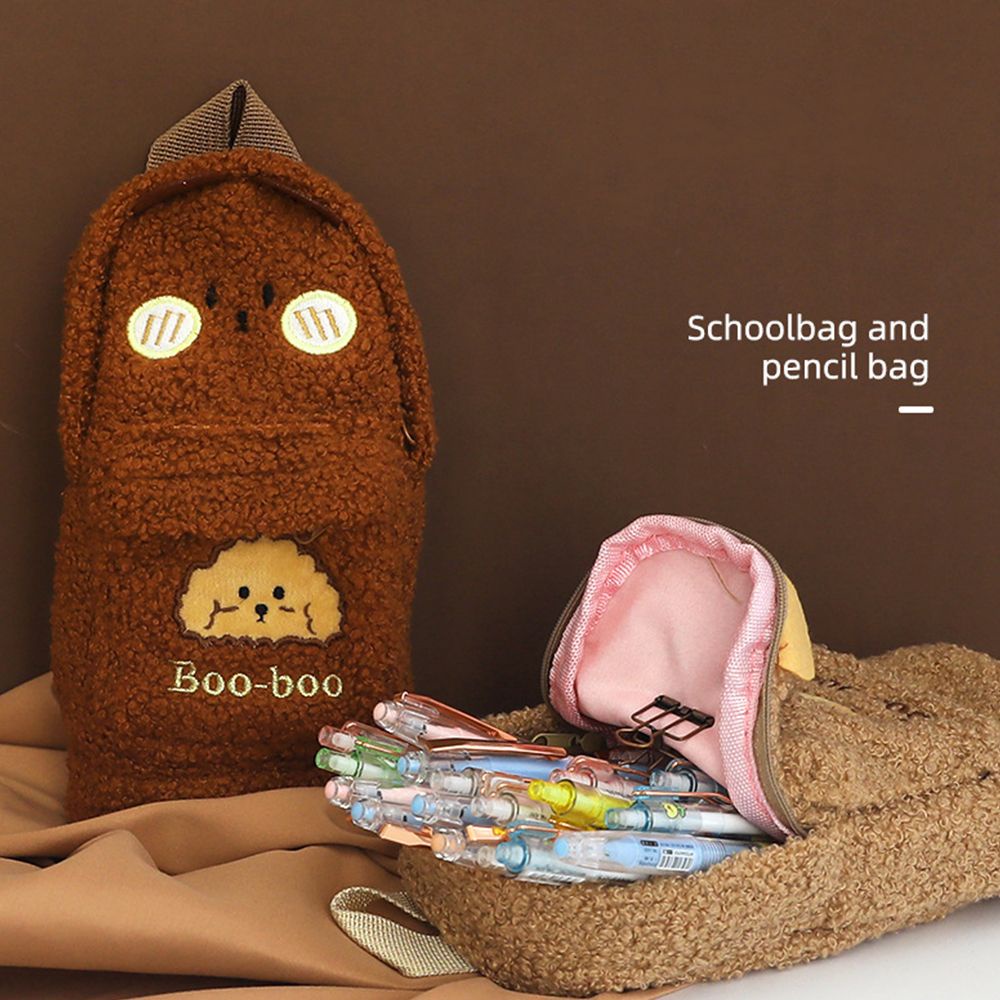 Túi đựng bút hình gấu bông dễ thương sức chứa lớn cho học sinh