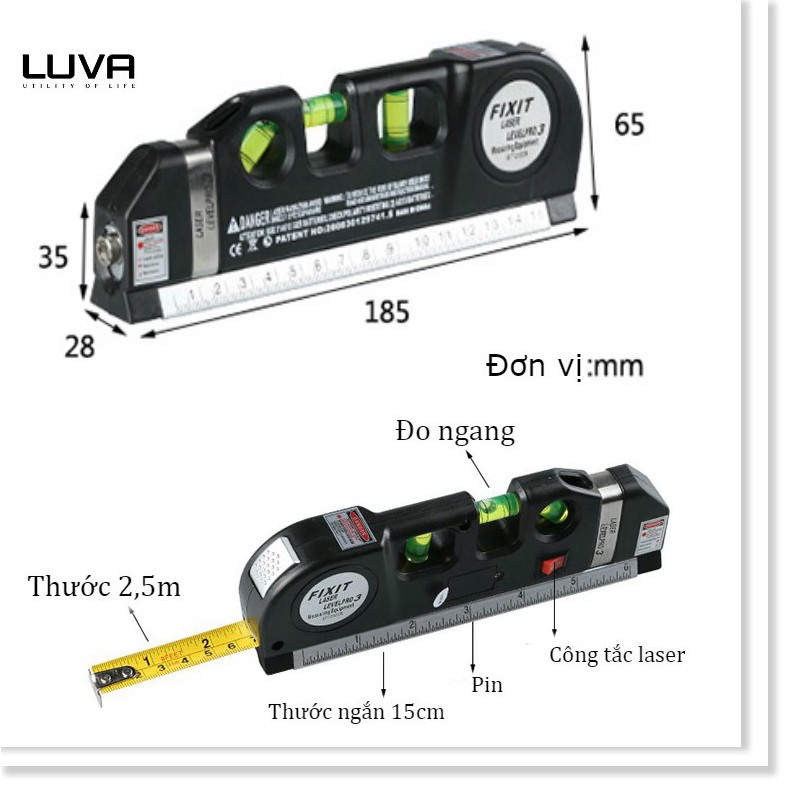 Thước Ni vô laser đa năng F2018