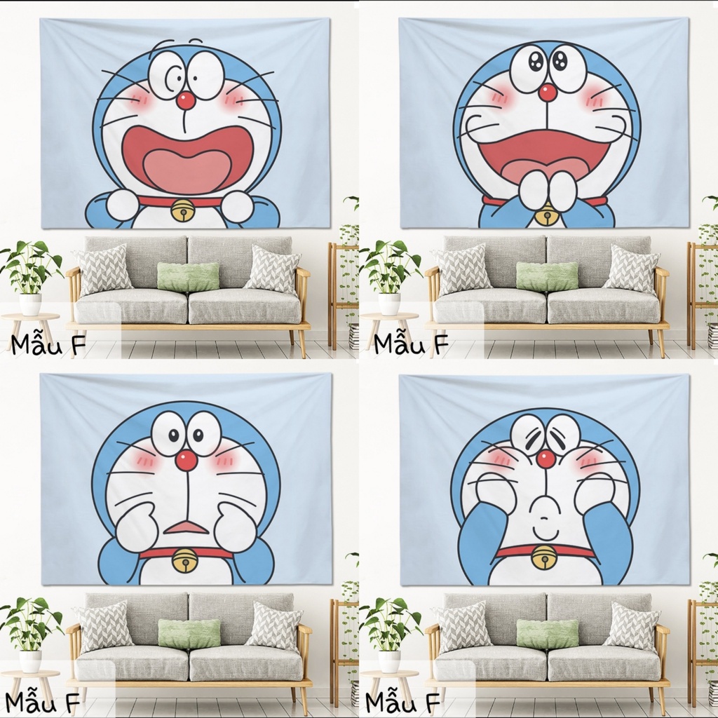 tv19 tranh vải treo tường doraemon / doremon biểu cảm 2m x 1.5m