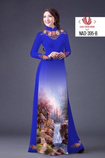 Vải áo dài lụa in 3d