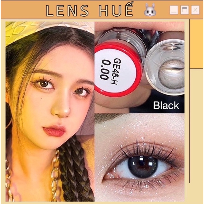 Lens BLACK đen tự nhiên giãn nhỏ mang đi học, đi chơi hợp makeup nhẹ nhàng ✨ - Lens Huế