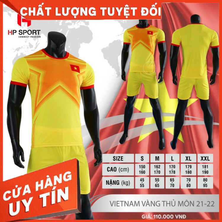 [ Sales Sốc ] Quần áo bóng đá đội tuyển việt nam mới nhất 2021,quần áo đá bóng hàng thun thái cao cấp