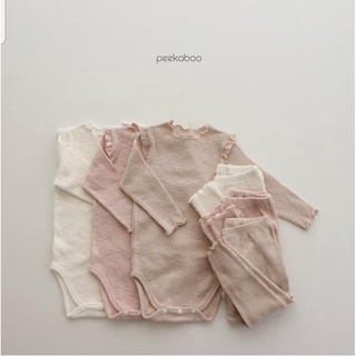 Bộ rời Peekaboo/ bộ suit Peekaboo Hàn Quốc bộ gân xước Bera cho bé