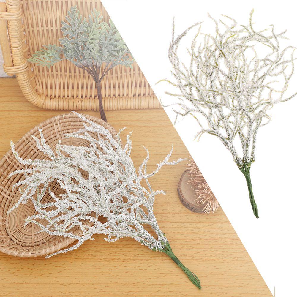 Set 6 Cây Cỏ Trắng Nhân Tạo Dùng Trang Trí Tiệc Cưới / Giáng Sinh DIY