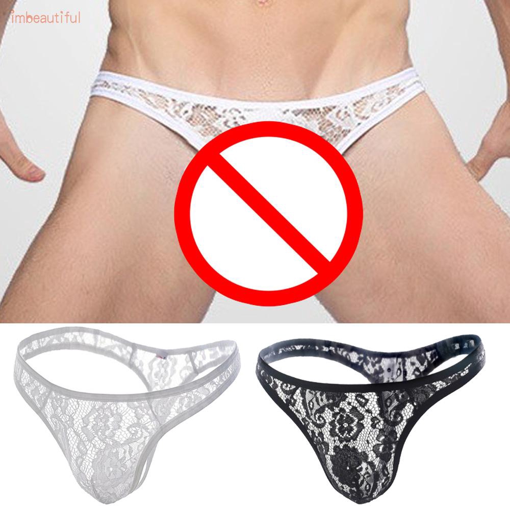 Quần lót nam phối ren lọt khe xuyên thấu quyến rũ