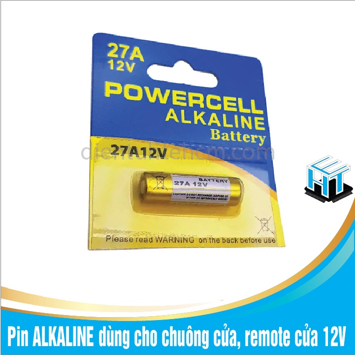 Pin ALKALINE dùng cho chuông cửa, remote cửa 12V