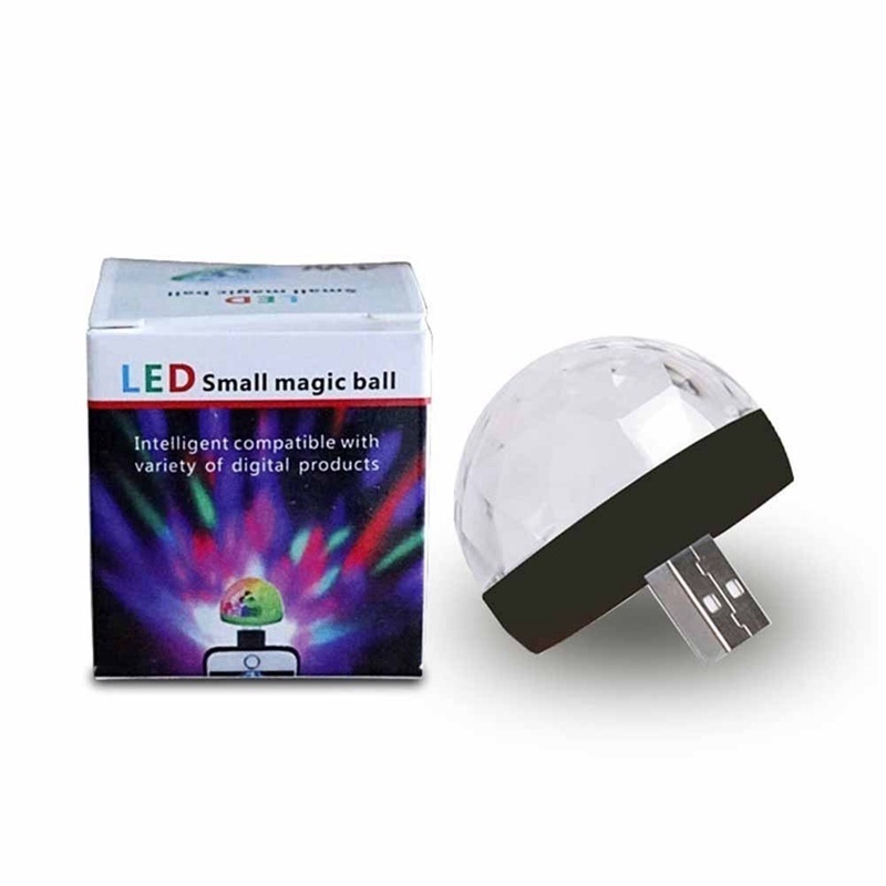 Đèn Led Disco Hiệu Ứng Ánh Sáng Nhiều Màu Sắc Kết Nối Cổng Usb Điện Thoại