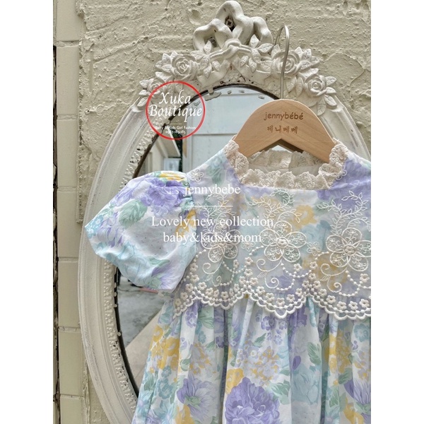 [Tổng Hợp Mẫu Mới] Set Bộ Body Cộc Tay Bé Gái style Vintage Hàn Quốc Jennybebe Cao Cấp