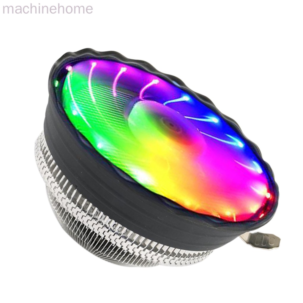 2000RPM Silent Computer CPU Cooler High Airflow PC Processor RGB Cooling Fan LED Air Heatsink machinehome