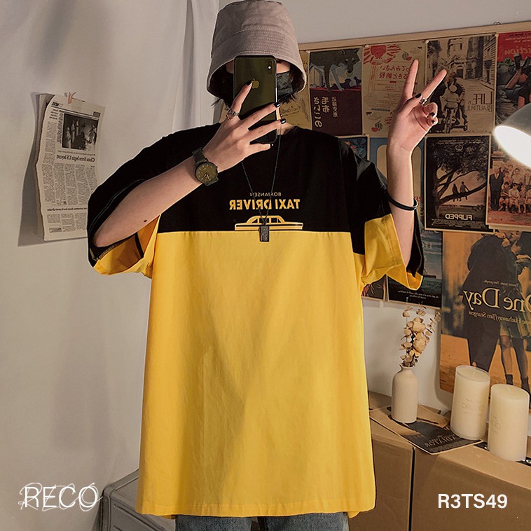 Áo thun, phông nam Hàn Quốc cao cấp dáng rộng tay lỡ T-Shirt Loose R3TS49 Unisex