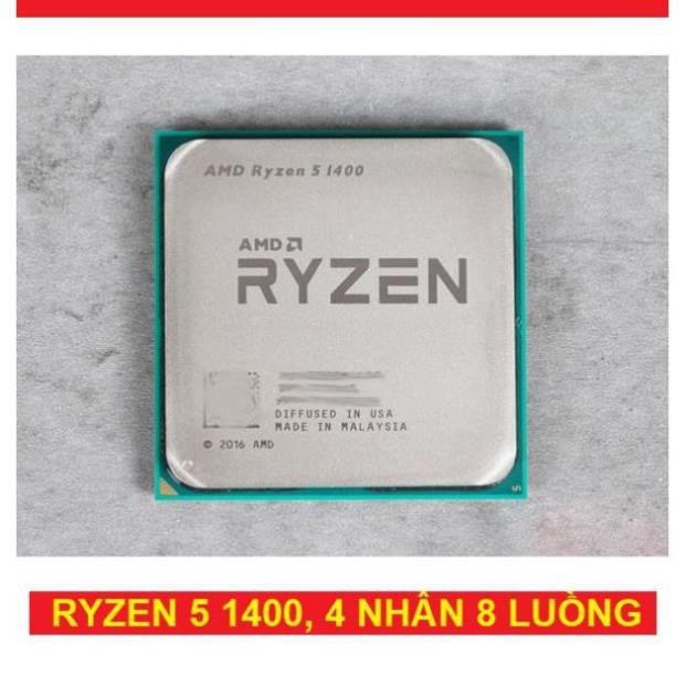 (giá khai trương) Bộ Vi Xử Lý Ryzen 5 1400 4 nhân, 8 luồng - CPU AMD R5 1400 cũ