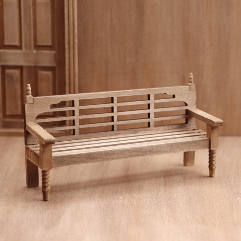 Mô Hình Ghế Dài 1 / 12 Trang Trí Nhà Búp Bê