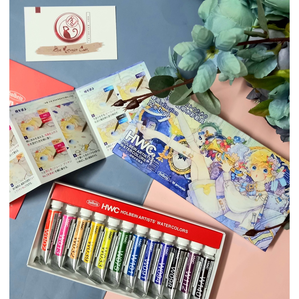 [Holbein] Màu nước Shigure Limited 5ml và Artbook