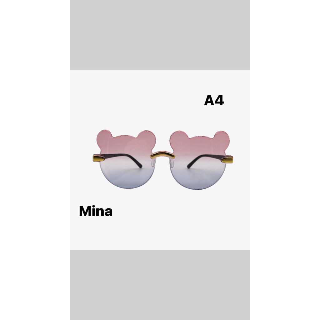 Kính Mát Hình Tai Gấu Dễ Thương Chống Tia Uv Bảo Vệ Mắt Cho Bé