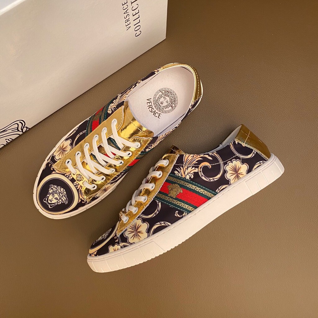 Giày sneakers nam da thật VERSACE thiết kế ấn tượng, bắt mắt mang đến phong cách mới lạ