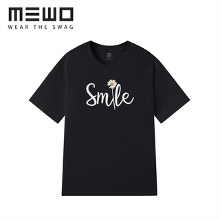 Áo thun mewo cotton form rộng tay lỡ unisex smile