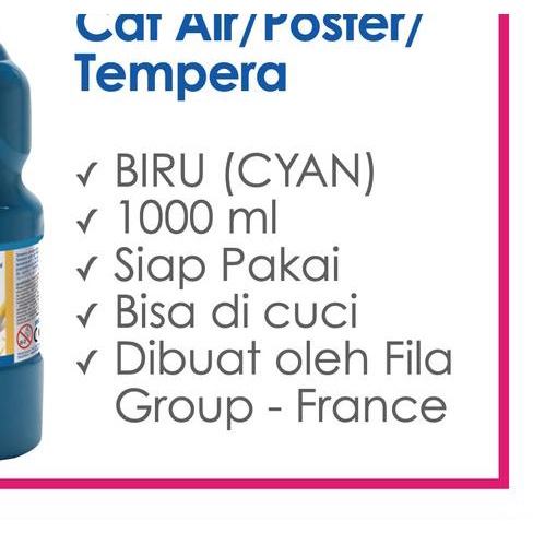 ♦ Sơn Trường Học Giotto 1000 ml Màu Xanh Lam Lục Lam ♞
