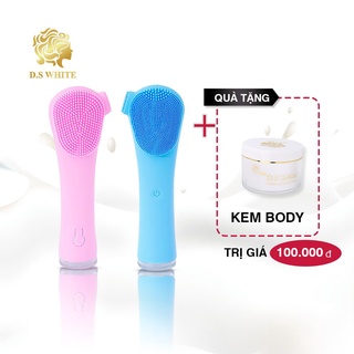 Máy Rửa Mặt Lavie Massage Rửa Sạch Mặt Đầu Silicon 3 Mặt Màu Xanh Và Hồng