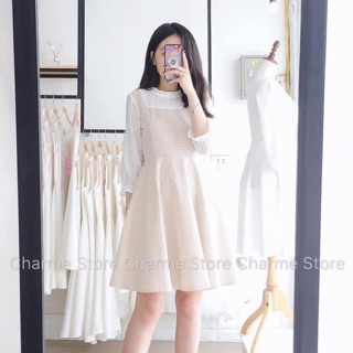 Váy xếp ly cổ bèo tiểu thư -Đầm tiểu thư xinh Juka Shop