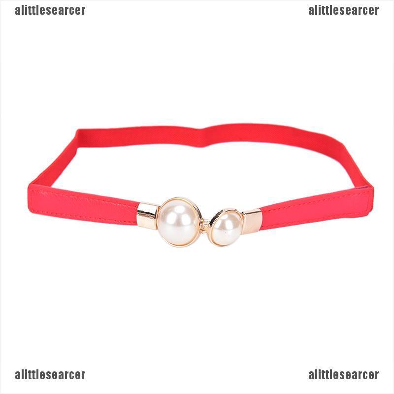 Thắt Lưng Co Giãn Đính Ngọc Trai Thời Trang Dành Cho Nữ