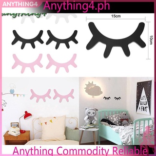 Set 2 Sticker Dán Tường Hình Đôi Mi Mắt 3d Dễ Thương