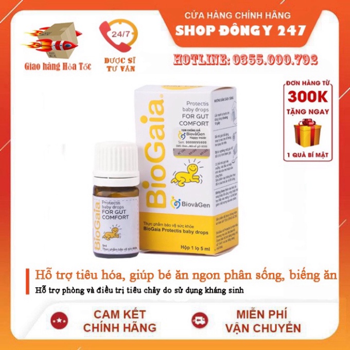 ✅ Men Vi Sinh Biogaia Protectis Baby Drops Men Uống 5ml ,Con Tiêu Hóa Khỏe Và Cao Lớn