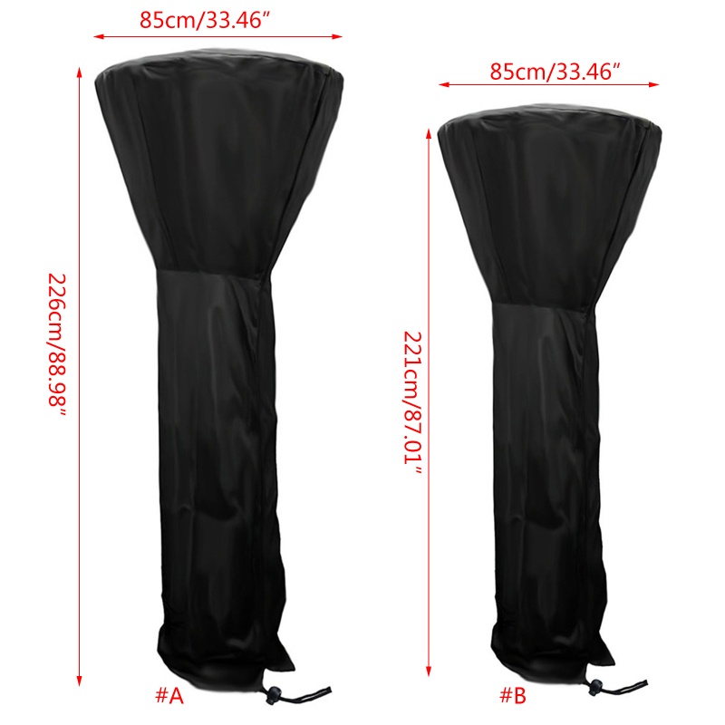 Vỏ Bọc Máy Sưởi Ngoài Trời Bằng Vải Oxford Màu Đen 210D Chống Thấm Nước